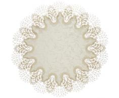 Plauener Spitze by Modespitze 4048E_11_46 Tischdecke Oslo E, Größe 46 cm, rund