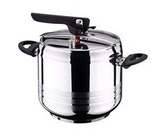 San Ignacio Q2713 Schnellkochtopf, 7 l, Edelstahl, rund