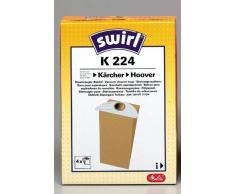 Swirl K224 Staubsaugerbeutel für Kärcher Staubsauger, stabil, saugstark, 4 Beutel