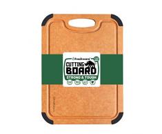 Freshware Schneidebrett für Küche Spülmaschinenfest, Holzfaserschneidebrett, Umweltfreundlich, Anti-Rutsch, Saft Grooves, porenfreie, bpa geben frei, Kleines Schneidebrett Klein (11,7 x 8,5 Zoll)