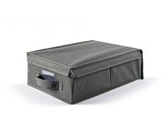 Perfekt mehr EasyBox Aufbewahrungsbox aus Kunststoff, Stoff, Asche, 30.0 x 40.0 x 13.0 cm