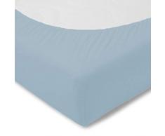 Kneer Easy-Stretch Jersey Spannbetttuch, Farbe:38 Eisblau;Größe:140x200-160x220 cm