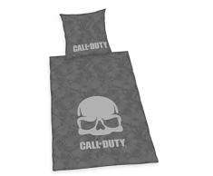 Herding Call of Duty Bettwäsche-Set, Baumwolle, grau, 135 x 200 cm