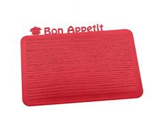 koziol Frühstücksbrettchen Happy Board Bon Appetit, Kunststoff, solid himbeer rot, 19,9 x 24,7 x 0,5 cm