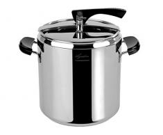 Lagostina die Klassische Schnellkochkasserolle mit Korb und Ecodose Ø 26 cm, 12 lt Acciaio e Nero