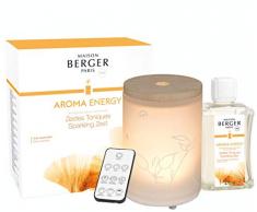 LAMPE BERGER Aroma Energy elektrischer Diffusor, Glas, Satiniert/Weiß, 475 ml