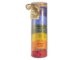 Palm Light Chakra Kerze, Bunt