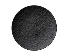 Villeroy & Boch Manufacture Rock Teller, 25 cm, Premium Porzellan, Schwarz