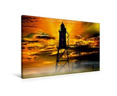 Calvendo Premium Textil-Leinwand 75 cm x 50 cm quer, Obereversand, Dorum-Neufeld, Niedersachsen | Wandbild, Bild auf Keilrahmen, Fertigbild auf echter Leinwand, Leinwanddruck Orte Orte