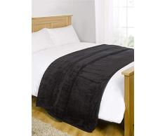 Nerz-Kunstfell, überwurf für Sofa / Bett, warm, weich, groß, Schwarz, Polyester, schwarz, King - 200 x 240xm