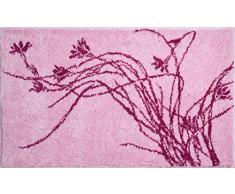 Grund Badteppich, 100% Polyacryl, superweich, Grau, Rose, 60 x 100 cm