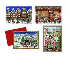 Coppenrath Karten um die Stadt Auswahl an Little Adventskalender 4 Stück verschiedene Designs
