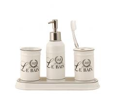 Clayre & Eef ~ Le Bain ~ Badezimmer Set ~ 4-teilig