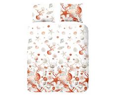 Good Morning! 5656-a Shells Bettwäsche Baumwolle Weiß 240 x 220 cm