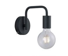 Trio Leuchten Diallo Wandleuchte, Metall, Schwarz matt