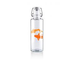 soulbottle 0,6l • “Kois • Trinkflasche aus Glas • vegan, plastikfrei, klimaneutral