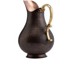 copperbull Heavy Gauge 100% Pure Solid Kupfer gehämmert Moscow Mule Wasser Krug, 70 FL. OZ Antiqued Copper