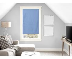 Soleil d Ocre Panama Scheibengardine, Baumwolle, 45 x 90 cm PANAMA Baumwolle blau 45 x 90 cm