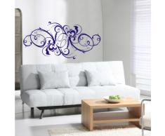 INDIGOS 4052166087643 Wandtattoo w479 Pflanze Tribal Wandaufkleber 120 x 58 cm, blau