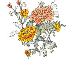 Indigos 4051719845501 Wandtattoo ME214 Blume Ranke Tribal Pflanze BlÃ¼te Hibiskus 40 x 40 cm