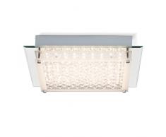 Brilliant Larina Wand und Deckenleuchte, LED integriert, 1x 17 W, 1700lm, 3000K, Metall Glas, chrom/transparent G94281/15