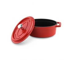 Aluguss Oval Mini Cocotte & Deckel, rot, 11,5 x 4,5 cm, 250 ml