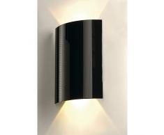 SLV Led Sail 2 Wandleuchte, Halbrund, 3000 K, 2 x 3W Led, schwarz 151610