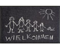 wash+dry 003175 Fußmatte Wielkommen, 50 x 75 cm