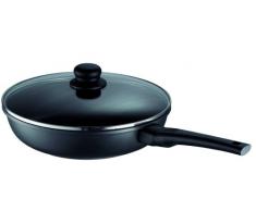 Rohe Germany 218072-28 Schmorpfanne Novara inklusive Deckel, 28 cm, Antihaft beschichtet, Schwarz, hoch