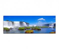 Panoramabild auf Leinwand und Keilrahmen 150x50cm Brasilien WasserfÃ¤lle Himmel Natur