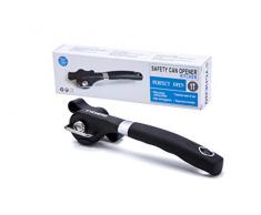 Sycheng, seitlich schneidender Sicherheits-Dosenöffner, manuell, aus Edelstahl, ergonomisch, rutschfest, berührt keine Lebensmittel