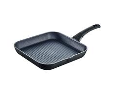 Berndes Grillpfanne Balance Enduro 28 cm, Induktion, Pfanne extrem kratzfest, Guss-Optik, antihaft beschichtet, eckig