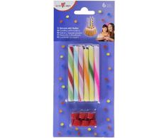 Susy Card 11142882 Kerzen Zuckerstange mit Halter, 6-er Set