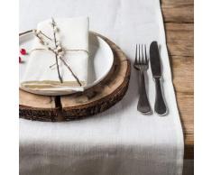 Leinen Tischläufer - Läufer - Tischband - Farbe Weiß - 45 x 150 cm