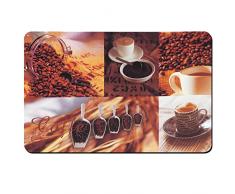 kela Tisch-Set Coffee 43x28,5cm aus PP, braun/weiß, 43.5 x 28.5 x 1 cm