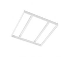 EGLO Aufbaurahmen Zubehör für EGLO SALOBRENA 1 - 603 x 603 x 5 cm - für Rasterleuchten und LED Panel- aus Stahl in weiß