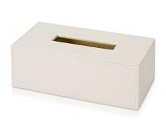 Möve Cube Kosmetiktuchbox, Kunstleder, Ivory, 24 x 13 x 8 cm