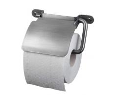 HACEKA IXI Papierrollenhalter mit Deckel, Edelstahl, gebürstet, 1114211
