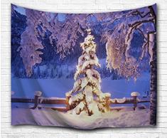 BEWAVE Weihnachten Decorations Wand Hanging Schnee und EIS Tapisserie für Wohnzimmer, Haus, Schlafzimmer Wandbild, 153 x 130 cm