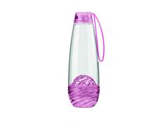Guzzini On The Go Trinkflasche mit Infusor, PCTA, Mauve/Pink, 8 x 21,6 x 24 cm