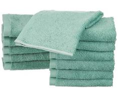 AmazonBasics - Waschlappen aus Baumwolle, 12er-Pack, Meerschaum-Grün