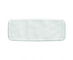 Kela 22362 Badewanneneinlage, Mit Sauger, PVC-Weichschaumbeschichtet, 92 x 36 cm, Kreta, Weiß