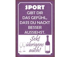Schatzmix Spruch Sport gibt dir das Gefühl… Metallschild 20x30 Deko tin Sign Blechschild, Blech, Mehrfarbig, 20x30 cm
