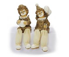 Unbekannt Sunny Toys Dekofigur, Polyresin, Braun & Weiß, 4 x 6 x 20 cm, 2-Einheiten