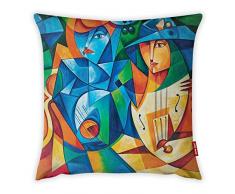 Bonamaison Dekorativ Kissenhülle, Kissenbezug, Zierkissenbezug, Wohnkultur, Für Sofa, Kaffeestube, Größe: 45X45 cm - Entworfen und hergestellt in der Türkei