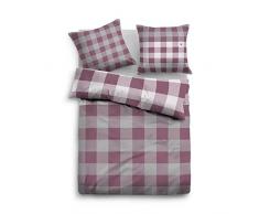 TOM TAILOR 0009866 Flanell Bettwäsche Garnitur mit Kopfkissenbezug (Baumwolle) 1x 155x220 cm + 1x 80x80 cm, Mauve