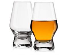 joyjolt Halo Kristall Whisky Gläser, Set 2 Stück. Perfekt Whisky Glas oder Scotch Gläser 7,8 Unze