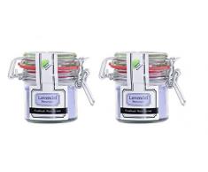 Parfüme Boutique Duftglas S Lavendel Provence Duftkerze im Vintage Glas, lila, 10 x 10 x 8,5 cm, 2-Einheiten