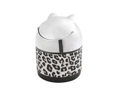 The Khan Outdoor & Lifestyle Company Quantum Abacus Runder Windaschenbecher aus Zinklegierung mit dekorativem Animalprint, Deckel gleichzeitig Zigarettenablage, Mod. 816BF-01 (DE)