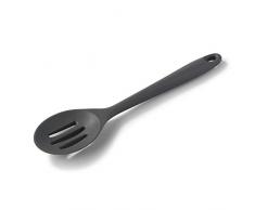 Zeal Schöpflöffel aus Silikon, ohne Kratzen, Silikon, dunkelgrau, 28 cm